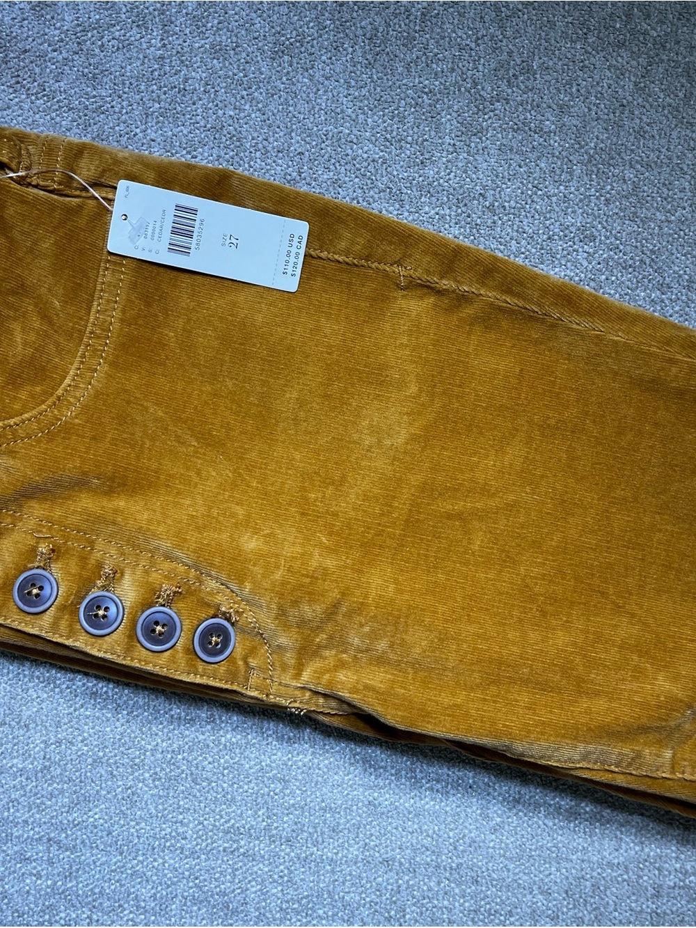 Pilcro Skinny High Rise Corduroy Jeans in Cedar 27 - Picture 10 of 13